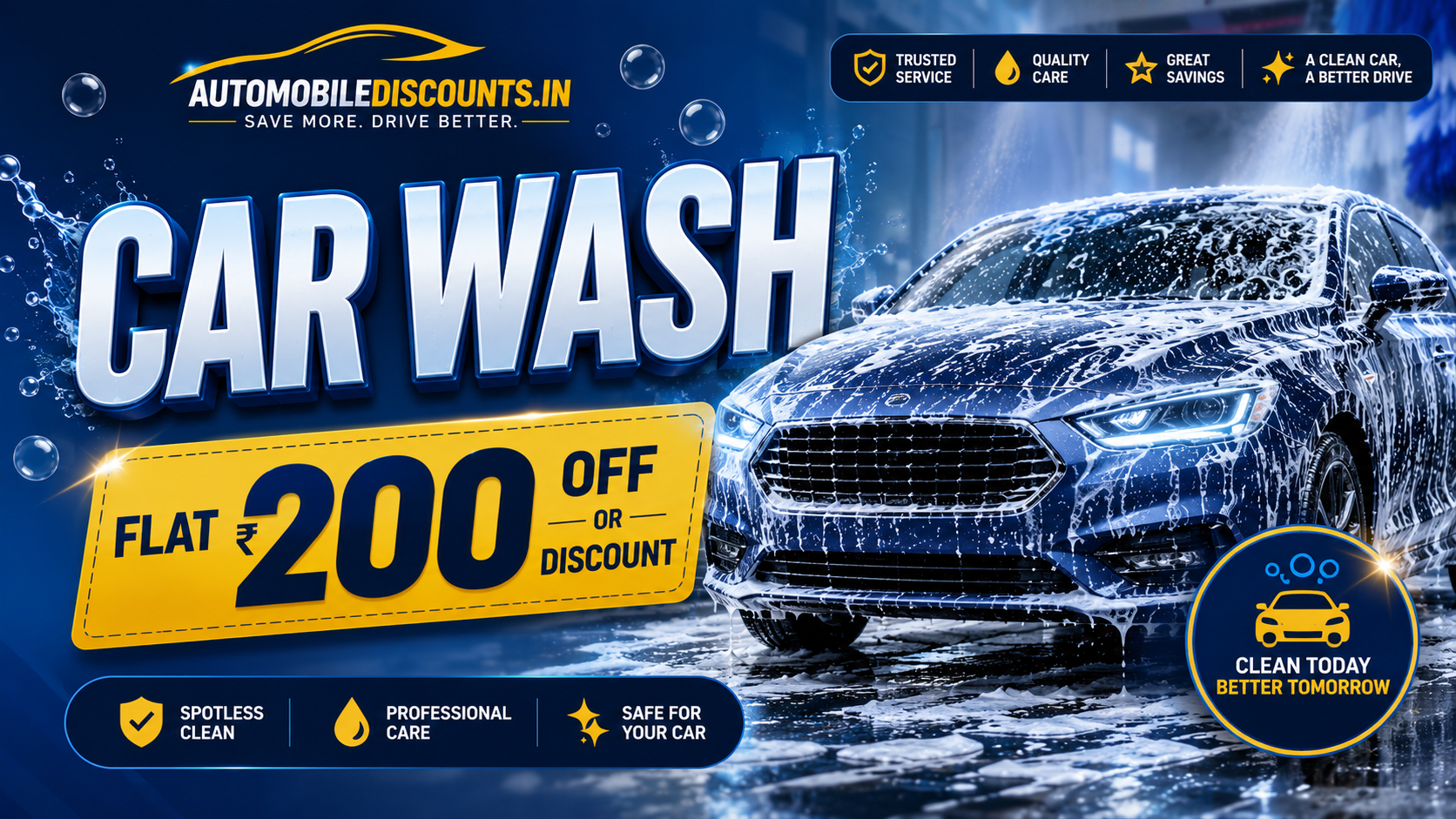 CAR WASH FLAT Rs.200 offF